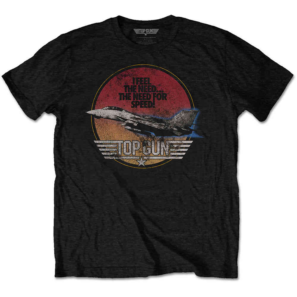 Top Gun - Speed Fighter Heren Tshirt - Zwart